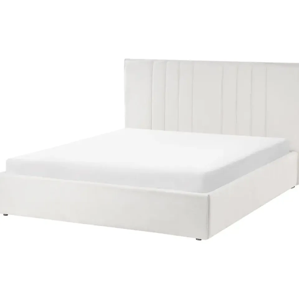 Leen Bakker TARASCON - Tweepersoonsbed - Lichtbeige - 140 x 200 cm - Stof Hot