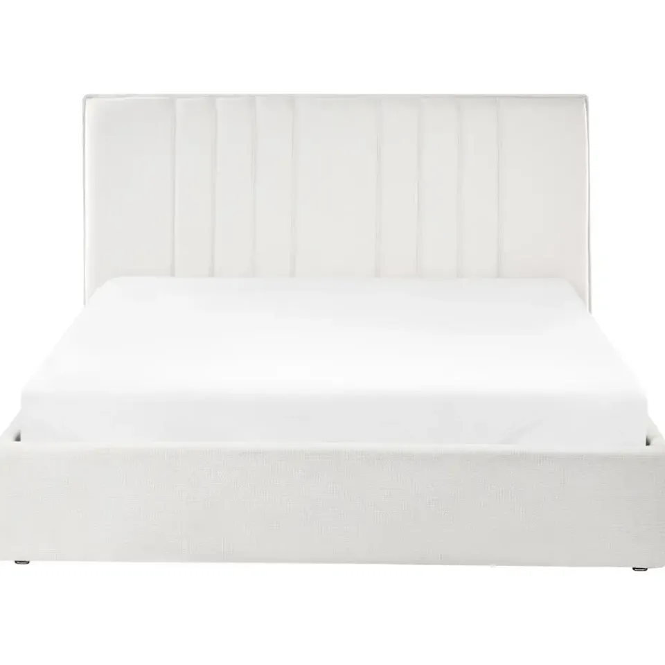 Leen Bakker TARASCON - Tweepersoonsbed - Lichtbeige - 140 x 200 cm - Stof Hot