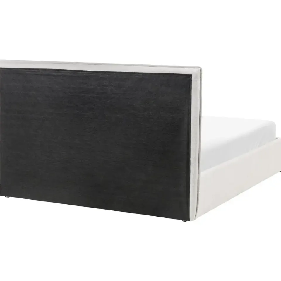 Leen Bakker TARASCON - Tweepersoonsbed - Lichtbeige - 140 x 200 cm - Stof Hot