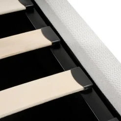 Leen Bakker TARASCON - Tweepersoonsbed - Lichtbeige - 140 x 200 cm - Stof Hot