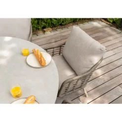 4-Seasons Outdoor Taste Donato low dining tuintafel Ø160 cm. - Latte Hot
