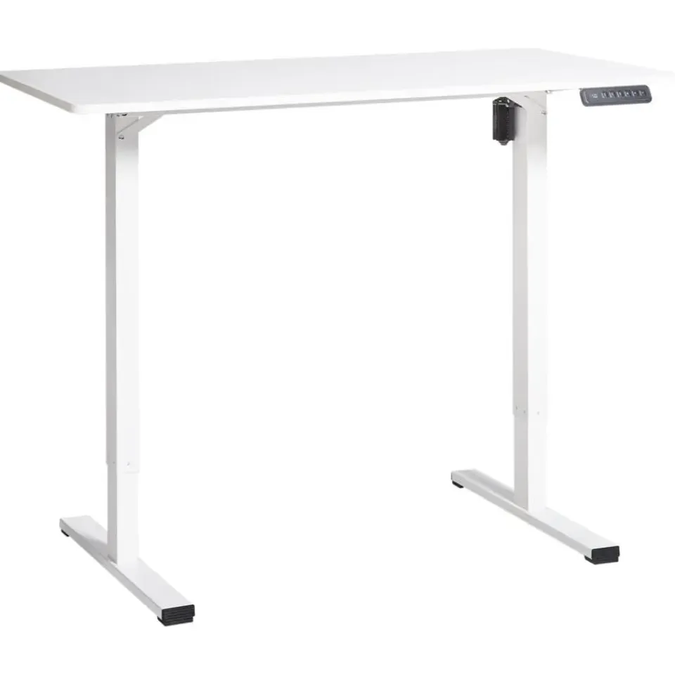 Beliani TAVARES - Elektrisch verstelbaar bureau - Wit - Vezelplaat Online