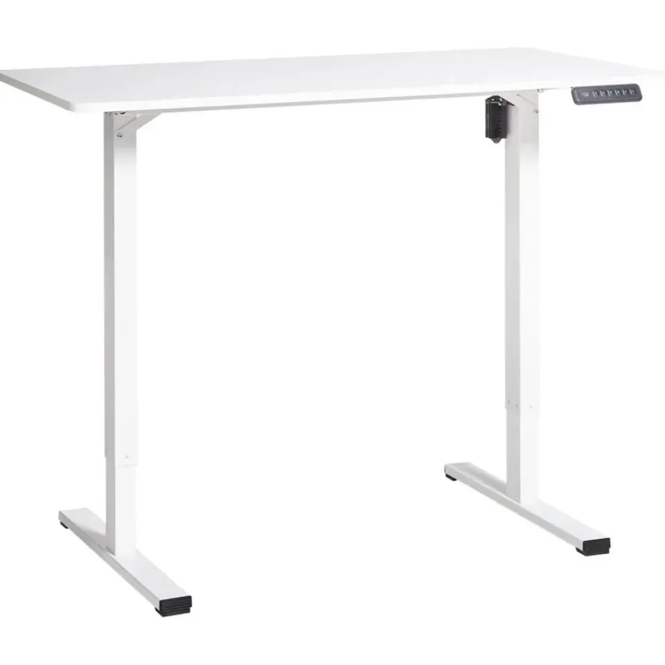 Beliani TAVARES - Elektrisch verstelbaar bureau - Wit - Vezelplaat Online