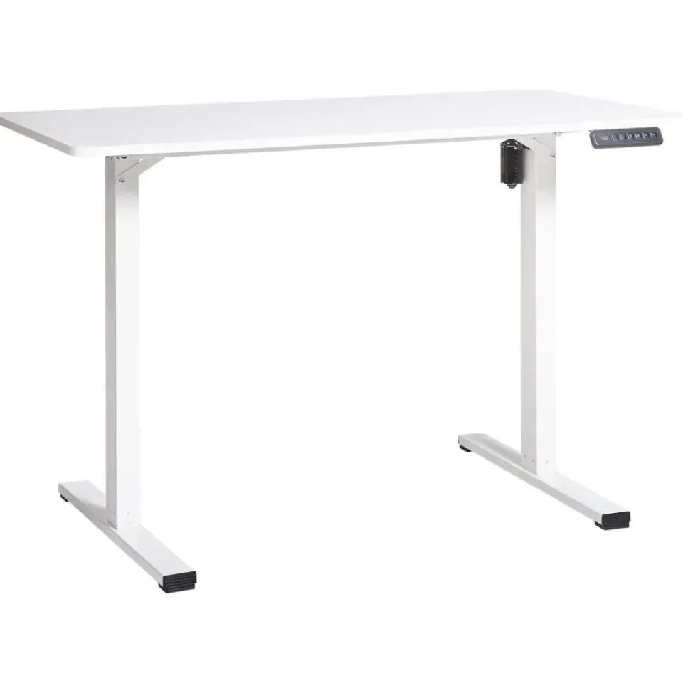 Beliani TAVARES - Elektrisch verstelbaar bureau - Wit - Vezelplaat Online