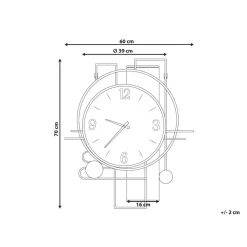 Beliani TAVEL - Wandklok - Meerkleurig - MDF