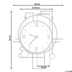 Beliani TAVEL - Wandklok - Meerkleurig - MDF