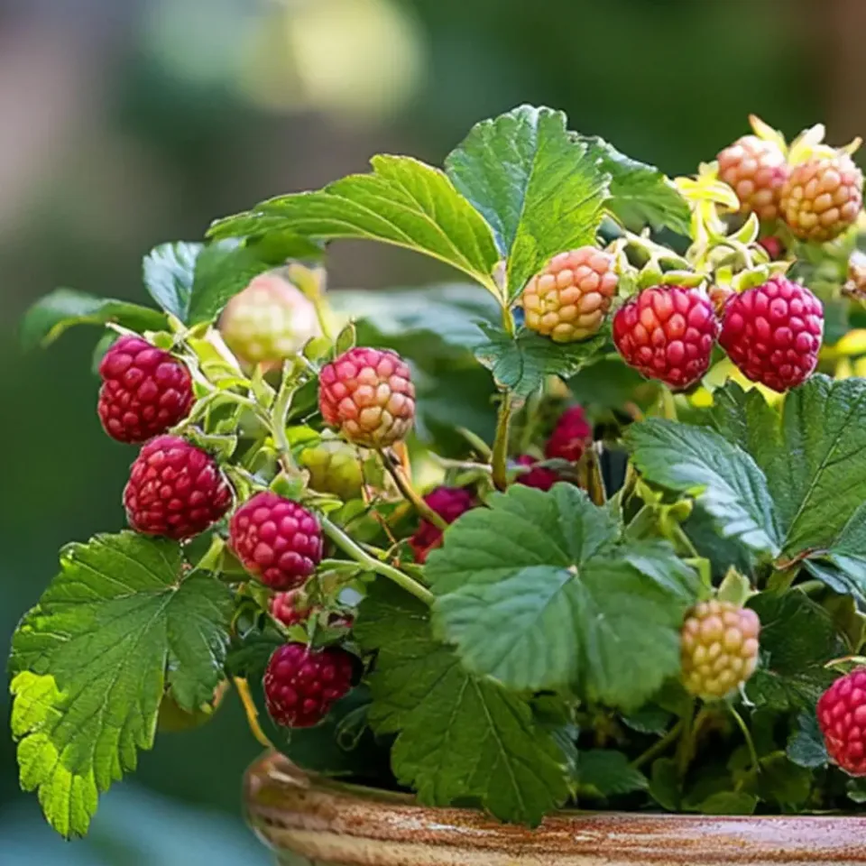 Plant in a Box Taybessenplant - Set van 3 - Rubus 'Tayberry' - Hoogte 25-40cm - ⌀9cm Sale