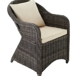 tectake ® - 2 Luxe wicker stoelen - Fauteuils - zachte kussens - grijs - 403682 Sale