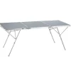 tectake - Aluminium campingtafel Jumbo met draaggreep 180x70x70cm, Zilver Outlet