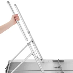 tectake - Aluminium campingtafel Jumbo met draaggreep 180x70x70cm, Zilver Outlet