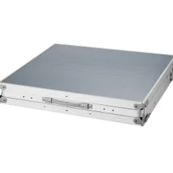 tectake - Aluminium campingtafel Jumbo met draaggreep 180x70x70cm, Zilver Outlet