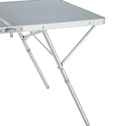 tectake - Aluminium campingtafel Jumbo met draaggreep 180x70x70cm, Zilver Outlet