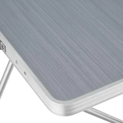 tectake - Aluminium campingtafel Jumbo met draaggreep 180x70x70cm, Zilver Outlet
