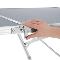tectake - Aluminium campingtafel Jumbo met draaggreep 180x70x70cm, Zilver Outlet