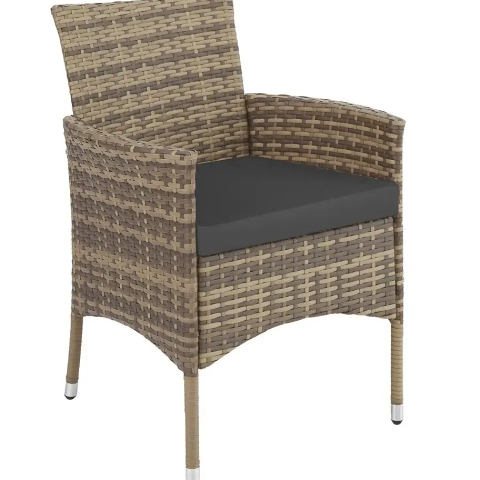 tectake - bistroset Luzern - wicker - natuurkleur New