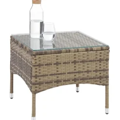 tectake - bistroset Luzern - wicker - natuurkleur New