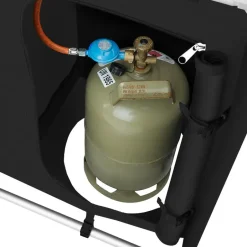 tectake - Campingkeuken 116x52x107cm, Zwart Outlet