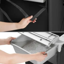 tectake - Campingkeuken 116x52x107cm, Zwart Outlet