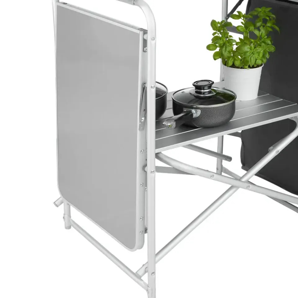 tectake - Campingkeuken 172x52x104cm, Grijs Sale