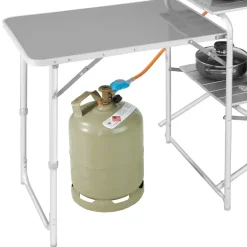tectake - Campingkeuken 172x52x104cm, Grijs Sale