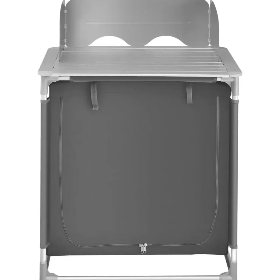 tectake - Campingkeuken 76x53,5x107cm, Grijs Sale