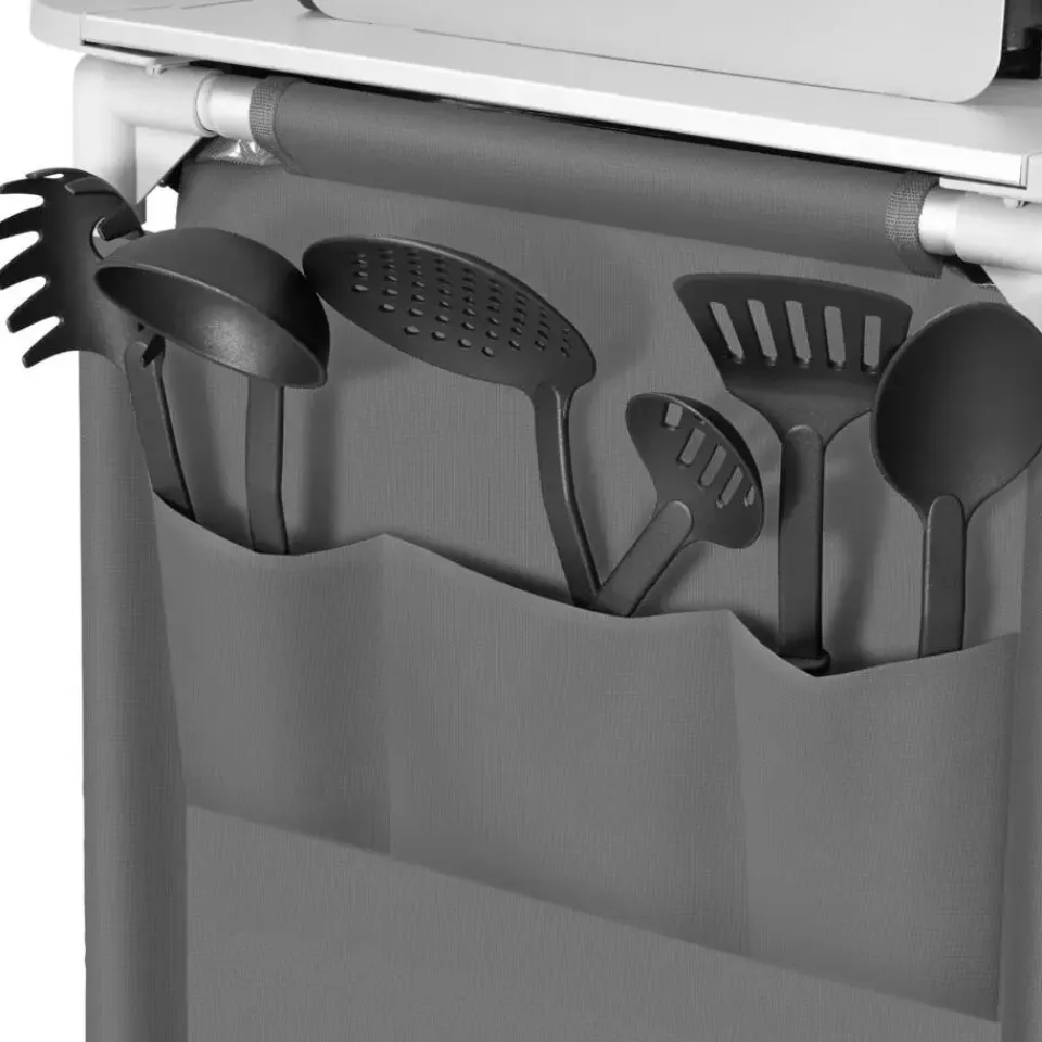 tectake - Campingkeuken 76x53,5x107cm, Grijs Sale