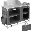 tectake - Campingkeuken 116x52x107cm, Grijs New