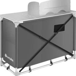 tectake - Campingkeuken 116x52x107cm, Grijs New
