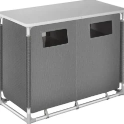 tectake - Campingkeuken 97x47,5x78cm, Grijs Sale