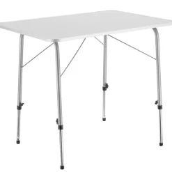 tectake - Campingtafel inklapbaar en in hoogte verstelbaar 80x60x68cm, Grijs Clearance
