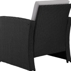 tectake - loungeset - wicker - zwart grijs Hot