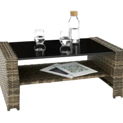 tectake - loungeset Modena - wicker - natuurkleur Best