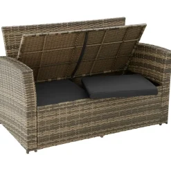 tectake - loungeset Modena - wicker - natuurkleur Best