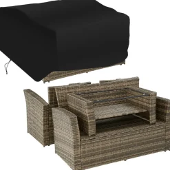tectake - loungeset Modena - wicker - natuurkleur Best