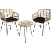 tectake - loungeset Molfetta - wicker - natuurkleur New