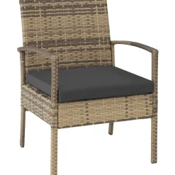 tectake - loungeset Sparta - bank+stoelen+tafel - natuurkleur Sale