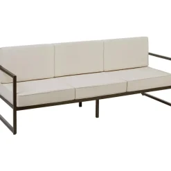 tectake - Tuin-loungebank Comosa, 3-zits, XXL kussens, Bruin / Beige Hot