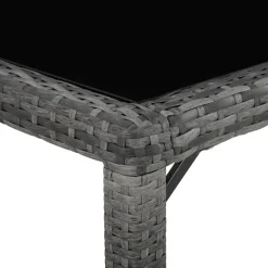 tectake - tuinset 8 stoelen en tafel - wicker - grijs Clearance