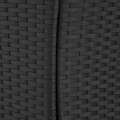 tectake - tuinset 8 stoelen en tafel - wicker - zwart / grijs