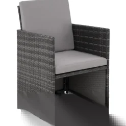 tectake - tuinset Bilbao - wicker - incl. beschermhoes - grijs Best