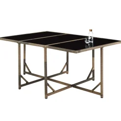 tectake - tuinset Malaga - wicker - natuurkleur Discount