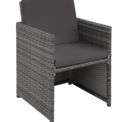 tectake - tuinset New York - wicker - grijs Outlet