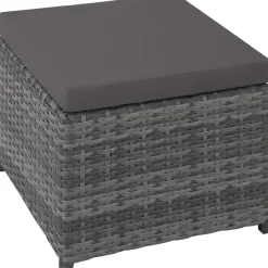 tectake - tuinset New York - wicker - grijs Outlet