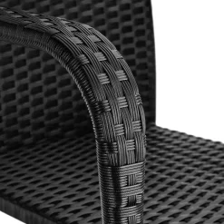 tectake 2 tuinstoelen - Wickerstoel Girona, stapelbaar, draagkracht 120 kg Clearance