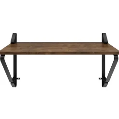 tectake 2 wandplanken Irvine, Industrieel Hout Donker, Rustiek Discount