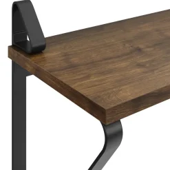 tectake 2 wandplanken Irvine, Industrieel Hout Donker, Rustiek Discount