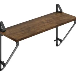 tectake 2 wandplanken Irvine, Industrieel Hout Donker, Rustiek Discount