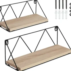 tectake 2 wandplanken Rockport, Industrieel Licht Hout, Eiken Sonoma New