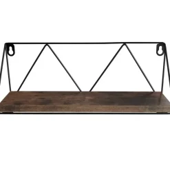 tectake 2 wandplanken Rockport, Industrieel Hout Donker, Rustiek