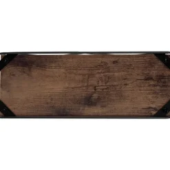 tectake 2 wandplanken Rockport, Industrieel Hout Donker, Rustiek